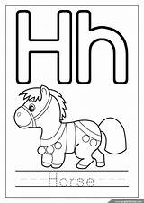 Letter H For Coloring sketch template