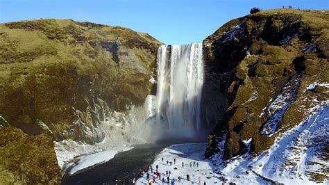 Skogafoss Waterfall (Iceland) by Drone (Full HD) - YouTube