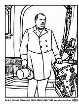 US Presidents Grover Cleveland  Coloring Pages 24 sketch template