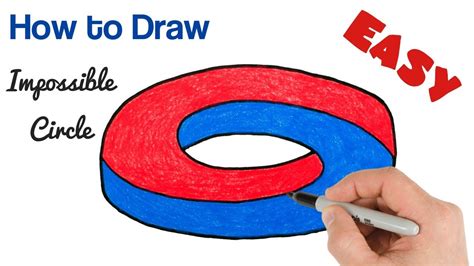 How to Draw Optical Illusion - Impossible Circle Drawing Art Tutorial