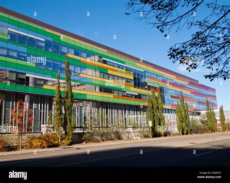 The colorful Edmonton Clinic Health Academy on the campus of the ...