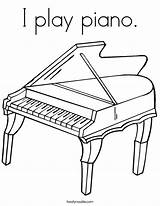 I Play piano Coloring Page  Twisty Noodle sketch template