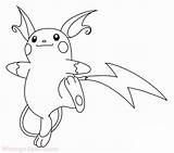 Raichu Coloring Pages sketch template