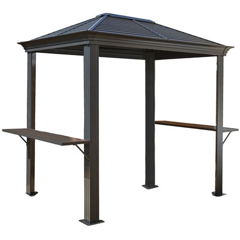 BBQ MYKONOS #93D gazebo 5'x8' steel roof - Walmart.com - Walmart.com