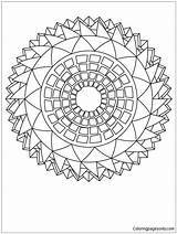 Sunflower Mandala Coloring Page  Free Printable Pages sketch template