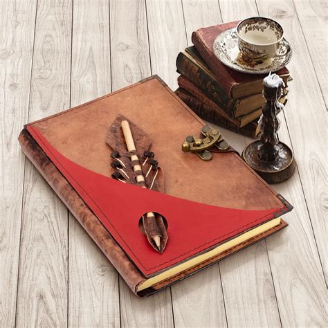 Genuine Leather-bound Journal Notebook With Pencil Storage - Etsy UK