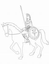 Spear Coloring Knight Medieval Colorear Shield Sword Castle Template  sketch template