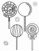 Lollipop Coloring Page sketch template