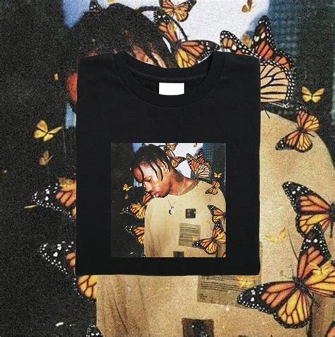 Travis Scott Butterfly Effect album art white/black unisex | Etsy