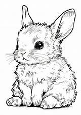 Coloring Page For Child Baby Rabbit  Etsy Canada sketch template