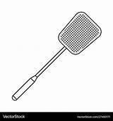 Fly Swatter Anti fly Weapon Simple Royalty Free Vector Image sketch template