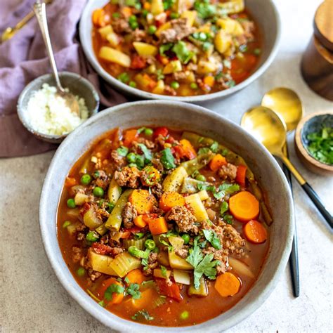 Slow Cooker Hamburger Soup - Sailor Bailey