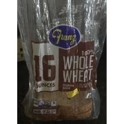 Franz 100% Whole Wheat Bread: Calories, Nutrition Analysis & More | Fooducate