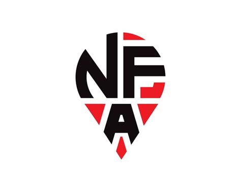 Premium Vector | NFA letter location shape logo design