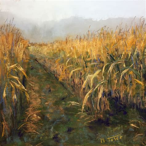 Corn Field Painting at PaintingValley.com | Explore collection of Corn ...