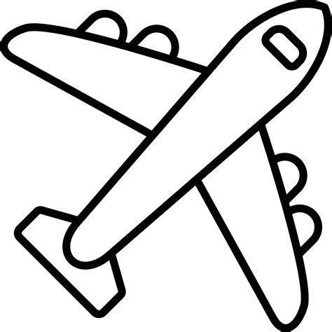 Free Clipart Airplane Outline Drawing