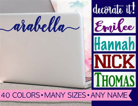 Laptop Stickers Laptop Decal Computer Decal Name Laptop » Petagadget