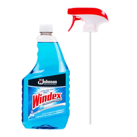 SC JOHNSON WINDEX GLASS CLEANER, ORIGINAL BLUE, 12 - 32 OZ TRIGGER SPRAY BOTTLES