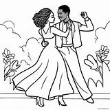 Romantic Black Couple Dancing Coloring Page 49514 39159 sketch template