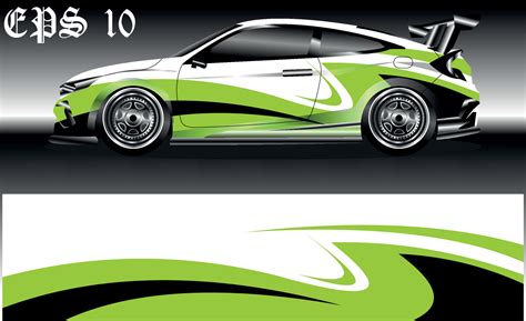 Car wrap design vector, truck and cargo van decal. Graphic abstract ...