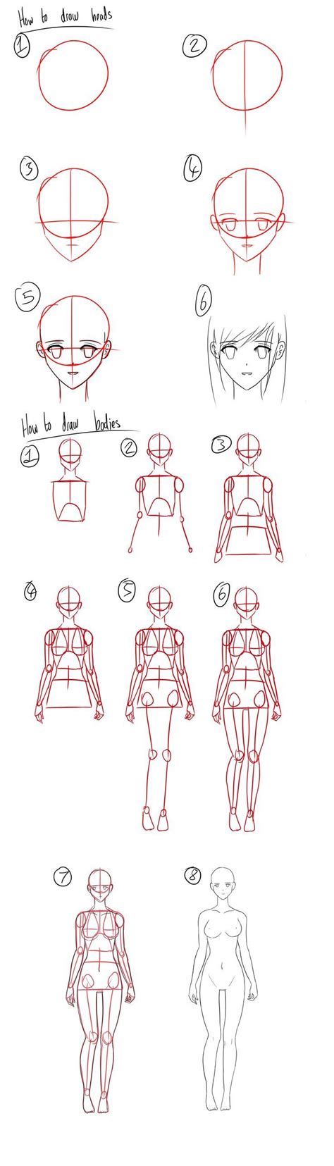 Tutorial - How to Draw Anime Heads/Female Bodies by Micky-K.deviantart ...