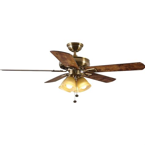 52 Inch Antique Brass Ceiling Fan - Antique Poster