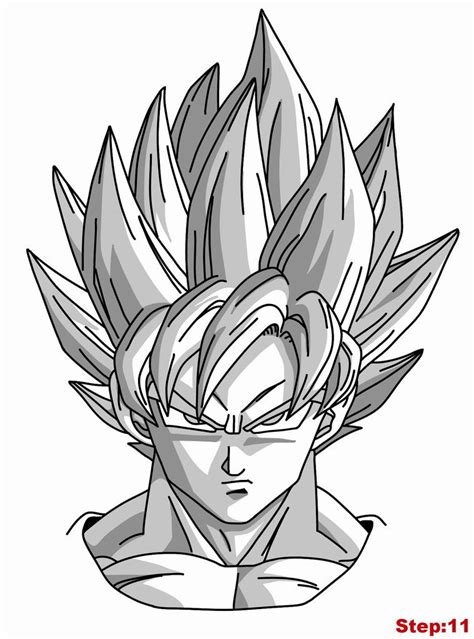 How To Draw Goku Super Saiyan From Dragonball Z | How To Draw Manga 3d ...