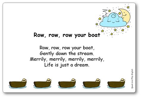 Row, Row, Row Your Boat – Nursery Rhyme Song with Lyrics in French and in English