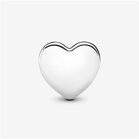 Engravable Heart Charm | Sterling silver | Pandora US