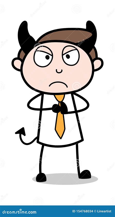 Bad Person - Office Businessman Employee Cartoon Vector Illustration Stock Illustration ...