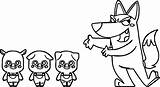 Printable Coloring Pictures Of The Three Little Pigs Pages sketch template