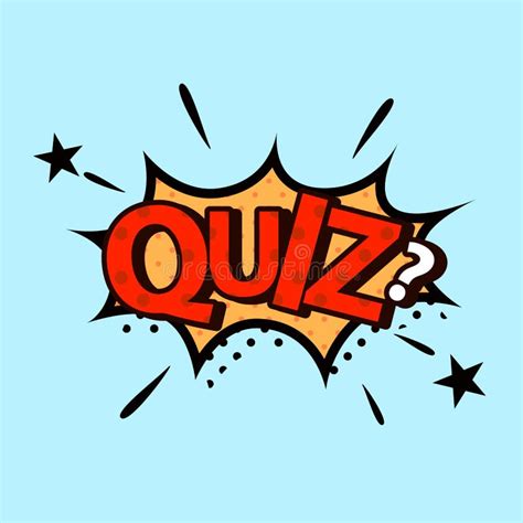 Quiz in Komische Stijl Quiz Brainy Game Vector Design Stock Illustratie - Illustration of ...