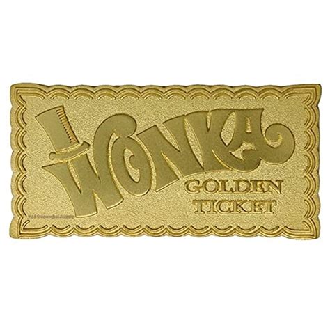 Buy Willy Wonka 24K Mini Gold Plated Golden Ticket Limited Edition Replica Online at desertcart ...