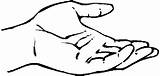 Hands Coloring Hand Printable Pages Template Color Body Kids  sketch template
