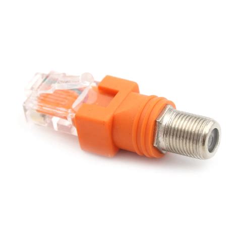 1Pcs F Type Connector RF Female To RJ45 Male Coaxial Adapter Coupler Coax Connector RJ45 To RF ...