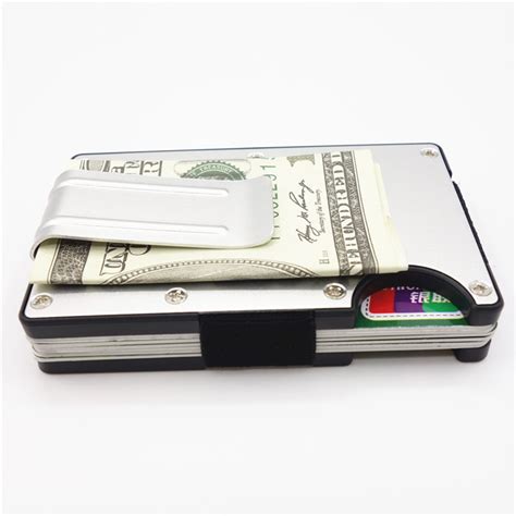 RFID Blocking Metal Wallet Slim Minimalist Credit Card Holder Money Clip | Alexnld.com