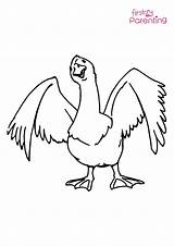 Easy Printable Goose Coloring Pages For Kids sketch template