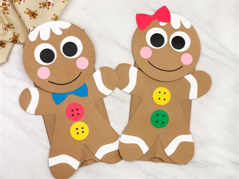 Gingerbread Man Paper Bag Puppet Craft