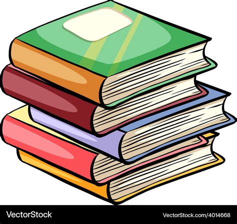 A pile of books Royalty Free Vector Image - VectorStock