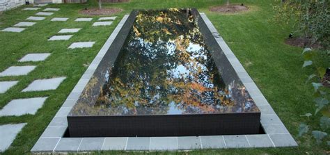 Raised Black Tile Reflecting Pool | Bonsall Pool & Spa | Lincoln, NE Fire Features, Water ...