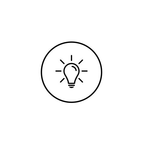 Light Bulb, Idea, Inspiration Icon Sign Symbol in Line Style 5860977 ...