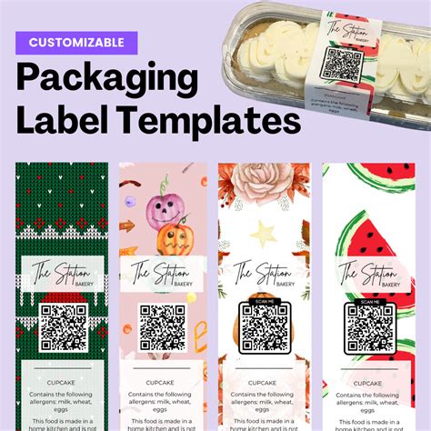 Blank Editable Packaging Label Templates — The Station Bakery