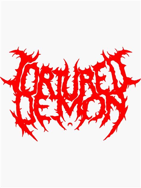 "tortured demon band logo" Sticker for Sale by krigler | Redbubble