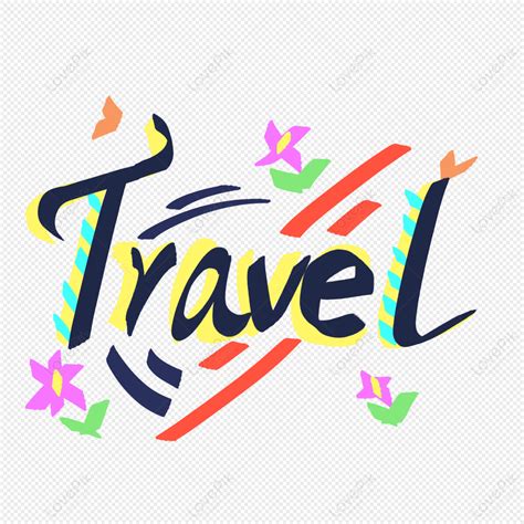 Travel Art Word, Travel, Art Word, Line PNG Transparent Image And ...