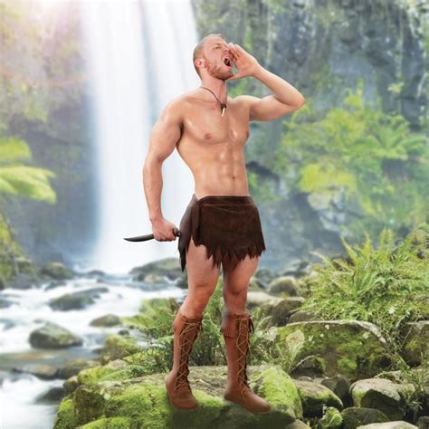 Suede Loincloth Men's Fantasy Warrior Costume | Museum Replicas