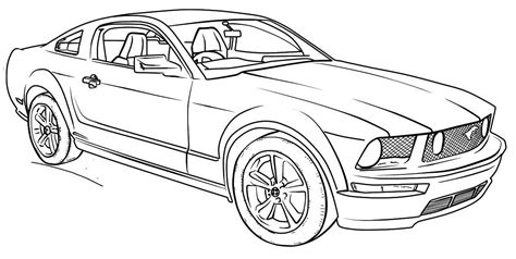 Coloring Page Ford Mustang
