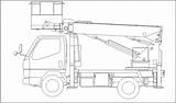 Cherry Picker Cad Block Sketch Coloring Page sketch template