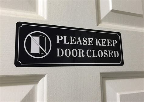 eSplanade "Please Keep Door Closed" Sign Sticker Decal - Easy to Mount ...