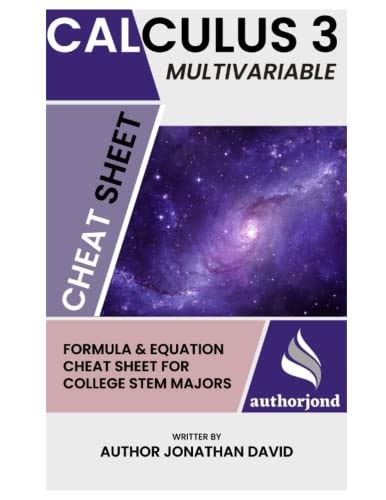 Multivariable Calculus Cheat Sheet by Author Jonathan David | Goodreads