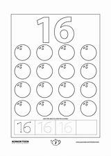 Color The number 16 coloring Page – Artofit sketch template